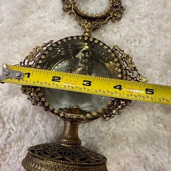 Vintage Stylebuilt NY Gold Ormolu Filigree Ornate Rose Perfume Bottle - Picture 13 of 14